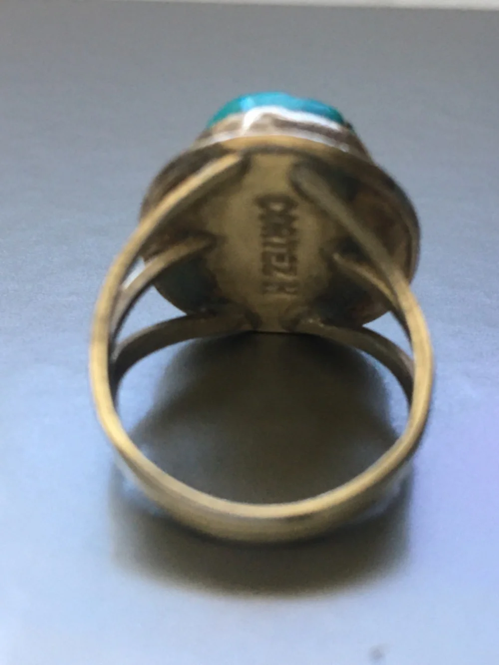 Vintage Sterling Silver Turquoise Ring Size 6 -H Cortez Native American